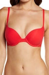 Natori Sheer Glamour Push-up T-shirt Everyday Bra (36dd) Women's In Vermillion