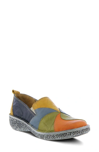 Spring Step Whirlie Loafer In Mustard Multi Leather