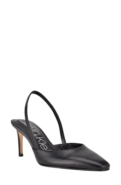 Calvin Klein Women's Coreta Snip Toe Slingback Pumps Women's Shoes In Black