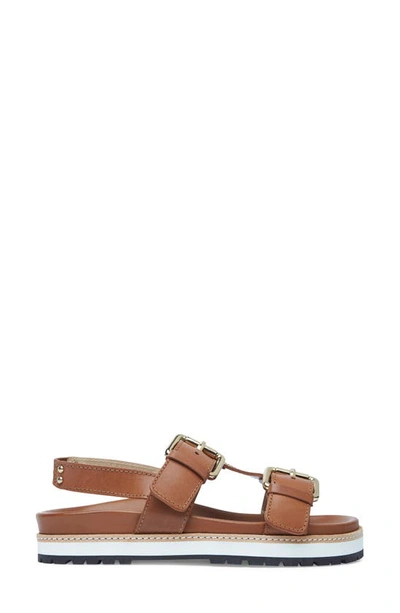 Etienne Aigner Axel Double Buckle Sandal In Cognac