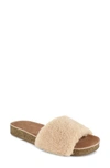 Splendid Women's Romy Shearling Footbed Sandals Women's Shoes In Natural