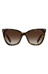 Marc Jacobs 54mm Cat Eye Sunglasses In Dark Havana/brown Gradient