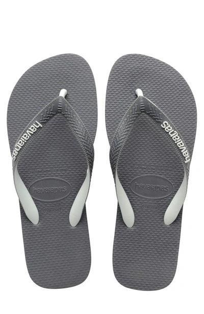 Havaianas 'top Mix' Flip Flop In Steel Grey/ Steel Grey