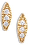 Set & Stones Kym Cubic Zirconia Stud Earrings In Gold