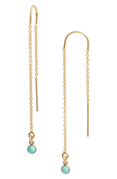 Set & Stones River Threader Earrings In Gold