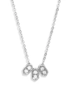 Set & Stones Gisele Triple Pendant Necklace In Silver