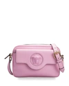 Versace Embossed Medusa Head Top Zip Shoulder Bag In Pink