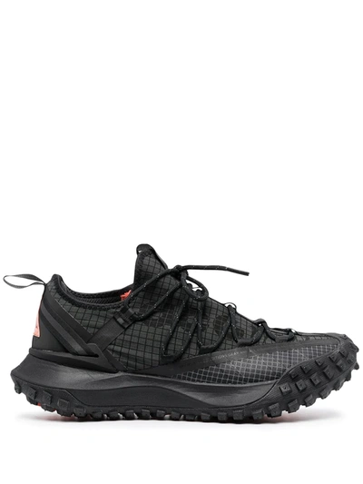 Nike Acg Mountain Fly Low Sneakers Dc9660-001 In Black/green Abyss
