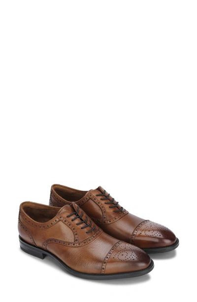 Kenneth Cole New York Men's Future Pod Lace Up Cap Toe Oxford Shoe Men's Shoes In Cognac