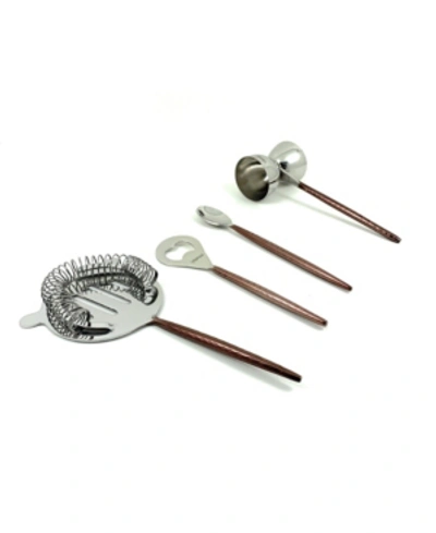 Vibhsa Bar Tool, Set Of 4 In Silver-tone