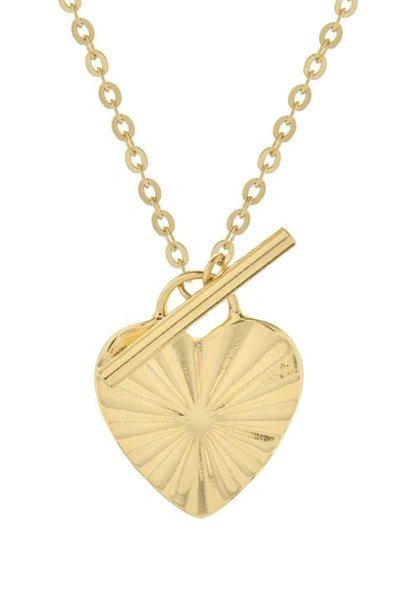 Brook & York Celeste Heart Toggle Pendant Necklace In Gold