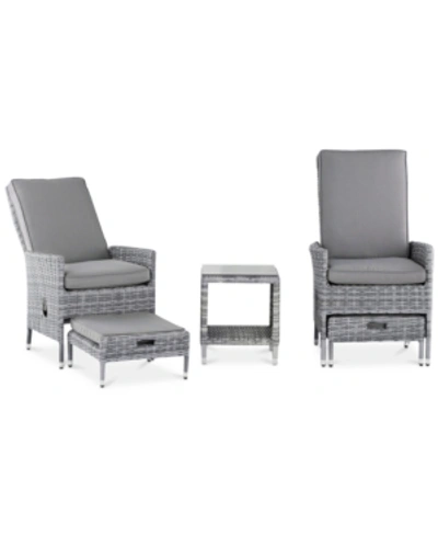 Serta Elle Decor Vallauris 5-pc. Outdoor Recreational Set In Gray