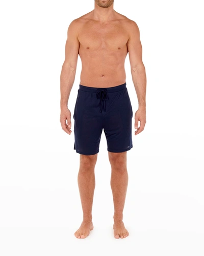 Hom Men's Cocooning Lounge Shorts In Navy