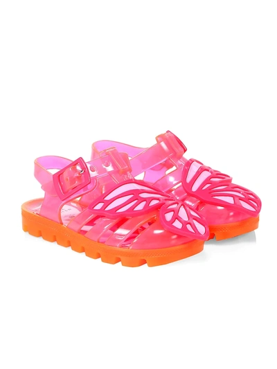 Sophia Webster Kids' Girl's Butterfly Jelly Caged Sandals, Baby/toddlers In Pink
