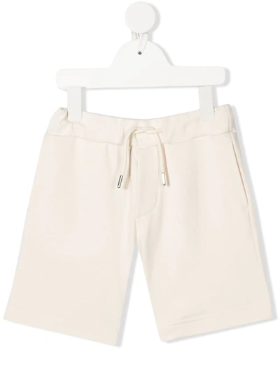 Marni Teen Logo-print Track Shorts In Neutrals