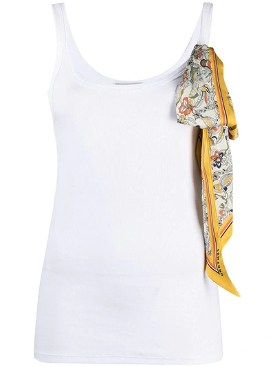 Ermanno Ermanno Scarf-detail Waistcoat Top In White