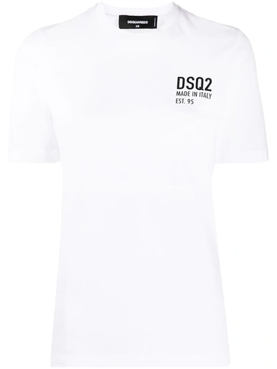 Dsquared2 Logo Print Short-sleeve T-shirt In White