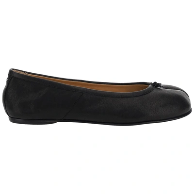 Maison Margiela Women's Leather Ballet Flats Ballerinas   Tabi In Black