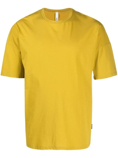 Attachment Crew Neck Cotton T-shirt In Yellow