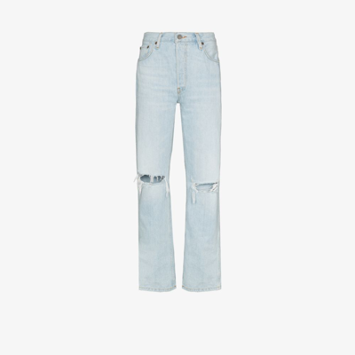 Re/done Jeans In Distressed-optik In Blue