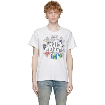 R13 White Rhcp Doodle Boy T-shirt In Dirty White