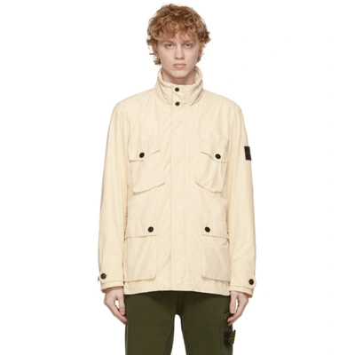 Stone Island 40922 Micro Reps Field Jacket Ivory In V0093 Ivory