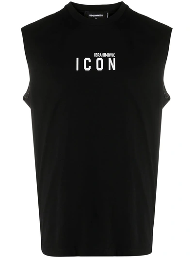 Dsquared2 Ibrahimovic Capsule Tank Top In Black