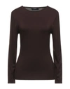 Alpha Studio T-shirts In Dark Brown