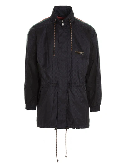 Gucci Gg Jacquard Jacket In Black