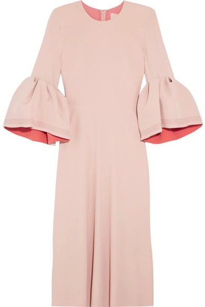 Roksanda Turlin Stretch-crepe Midi Dress In Pink