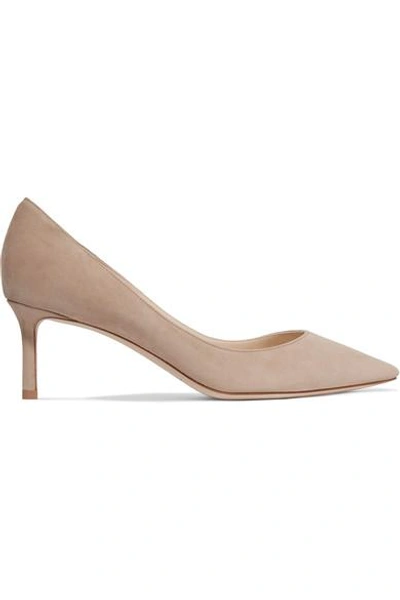 Jimmy Choo Romy 60 Suede Pumps In Beige