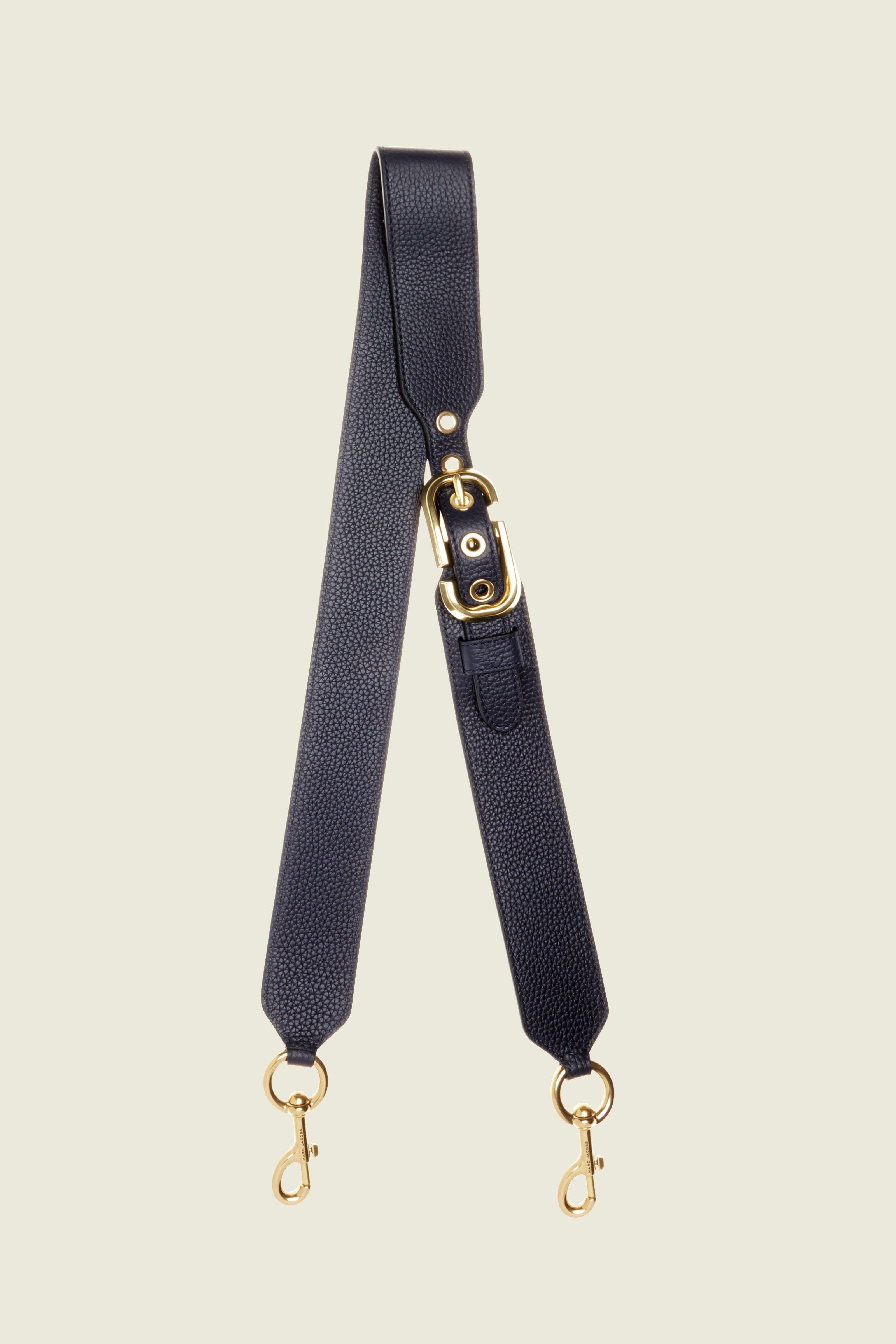 Marc Jacobs Double J Pebble Leather Bag Strap In Midnight Blue | ModeSens