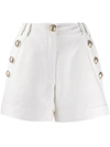 Balmain Button-embellished Tailored Shorts In White