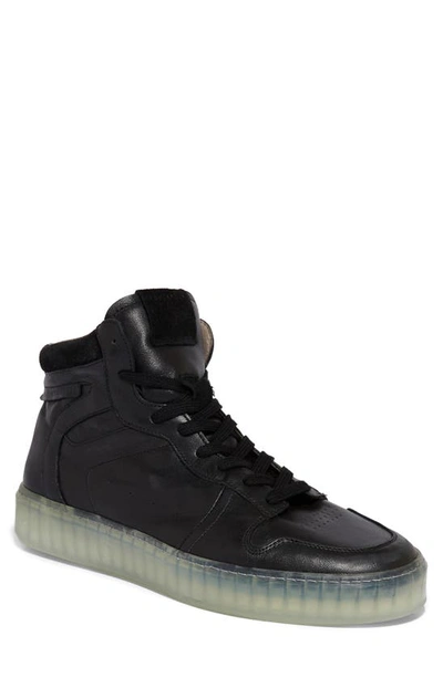 Allsaints Davian Sneaker In Black Leather