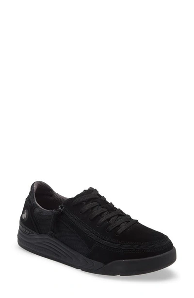 Billy Footwear Comfort Classic Zip Around Low Top Trainer In Black/ Charcoal