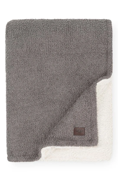 Ugg Ana Faux Shearling Throw In Charcoal