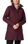 Helly Hansen Aden Hooded Insulated Rain Jacket In Wild Rose