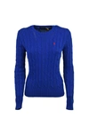 Polo Ralph Lauren Cable-knit Cotton Jumper In Blue