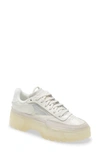 Reebok Club C Cardi Platform Sneaker In Chalk/ Chalk/ Clear