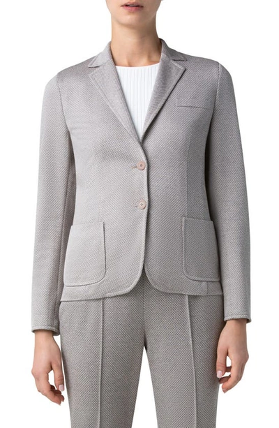 Akris Punto Two-button Fitted Blazer In Light Taupe-sunshine Pop