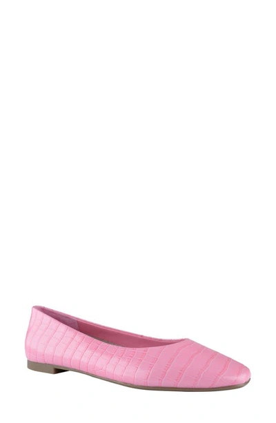 Marc Fisher Ltd Jadan Ballet Flat In Pink Leather