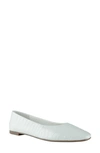 Marc Fisher Ltd Jadan Ballet Flat In White Leather