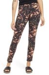 Afrm Alessi High Waist Ankle Leggings In Abstract Multi Tie Dye