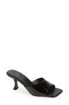 Jeffrey Campbell Mr-big Slide Sandal In Black Patent