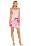 Year Of Ours Rib Sleep Dress In Pink Tie Dye