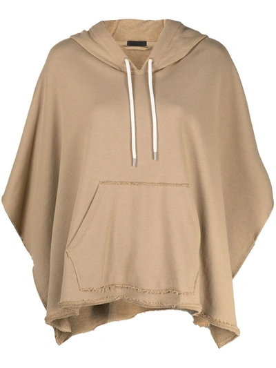 Atm Anthony Thomas Melillo French Terry Hooded Poncho In Dune