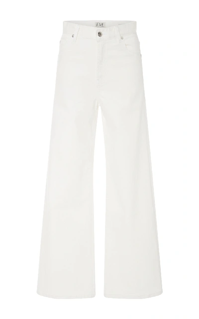 Eve Denim Charlotte High-rise Wide-leg Jeans In White