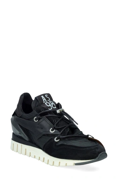 A.s.98 Doogie Sneaker In Black Leather