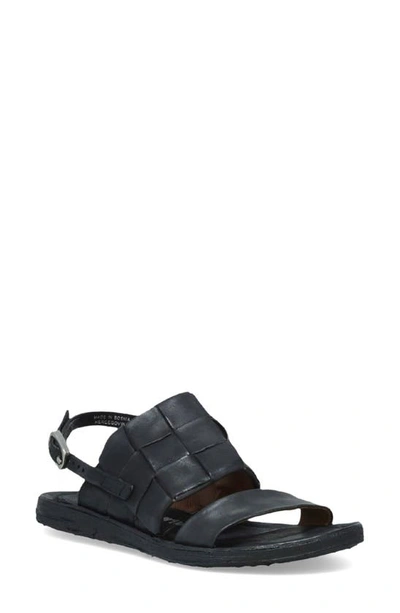 As98 Rowe Slingback Sandal In Black Leather