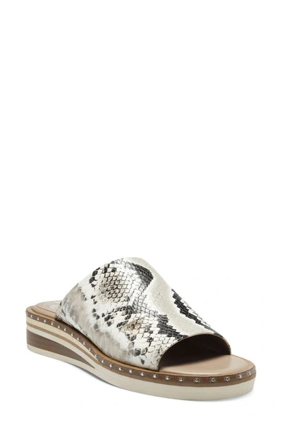 Vince Camuto Women's Meralda Wedge Slide Sandals Women's Shoes In Taupe Namibia Snake